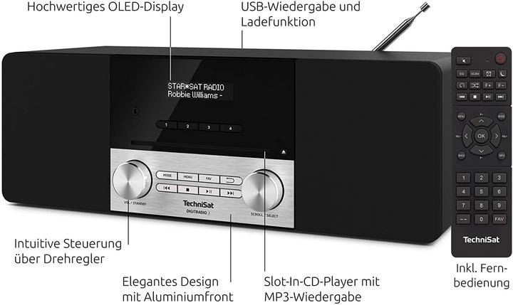 Image du produit TechniSat DigitRadio 3 (DAB+ DAB, FM, Bluetooth)
