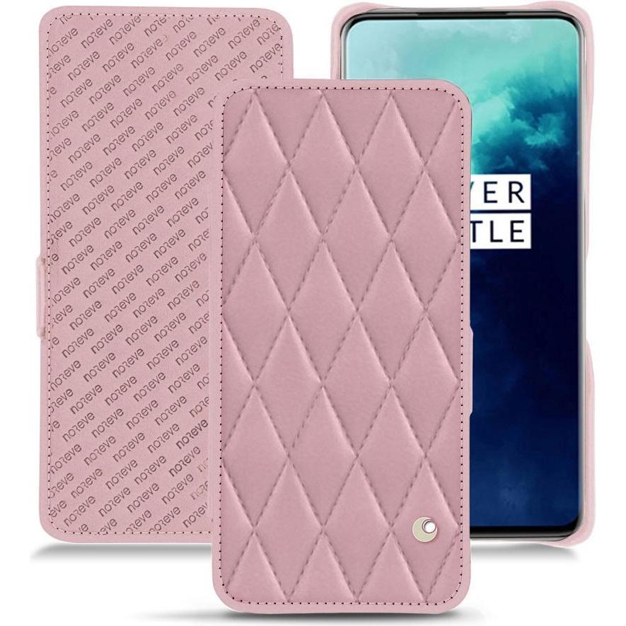 Noreve Lederschutzhülle horizontal (OnePlus 7T Pro), Smartphone Hülle, Rosa