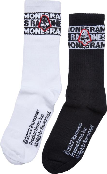 Actual product image Merchcode Ramones Skull Socks 2-Pack - 19829 (pack of 2, 47 - 50)