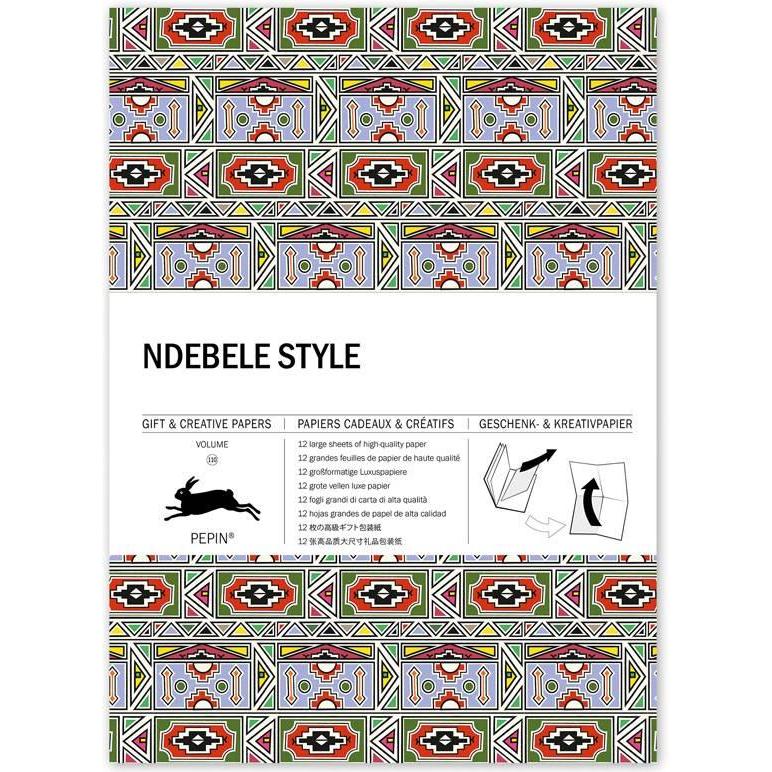 Thumbnail - The Pepin Press, Geschenkverpackung, Gift & Creative Paper NDEBELE STYLE (Geschenkpapier, 12 x)