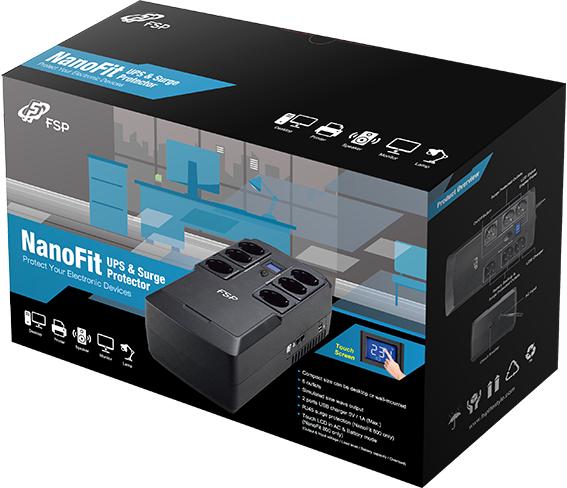 Actual product image Fortron NanoFit 800 (800 VA, 240 W, Standby UPS)