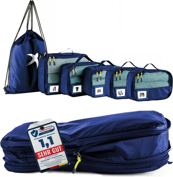 Produktbild Seeschwalbe 6-teiliges Packwürfel-Set mit Kompression