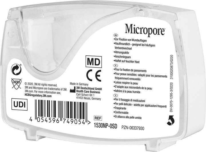 Produktbild 3M Heftpflaster mit Dispenser 12.5mmx5m weiss (1 x)