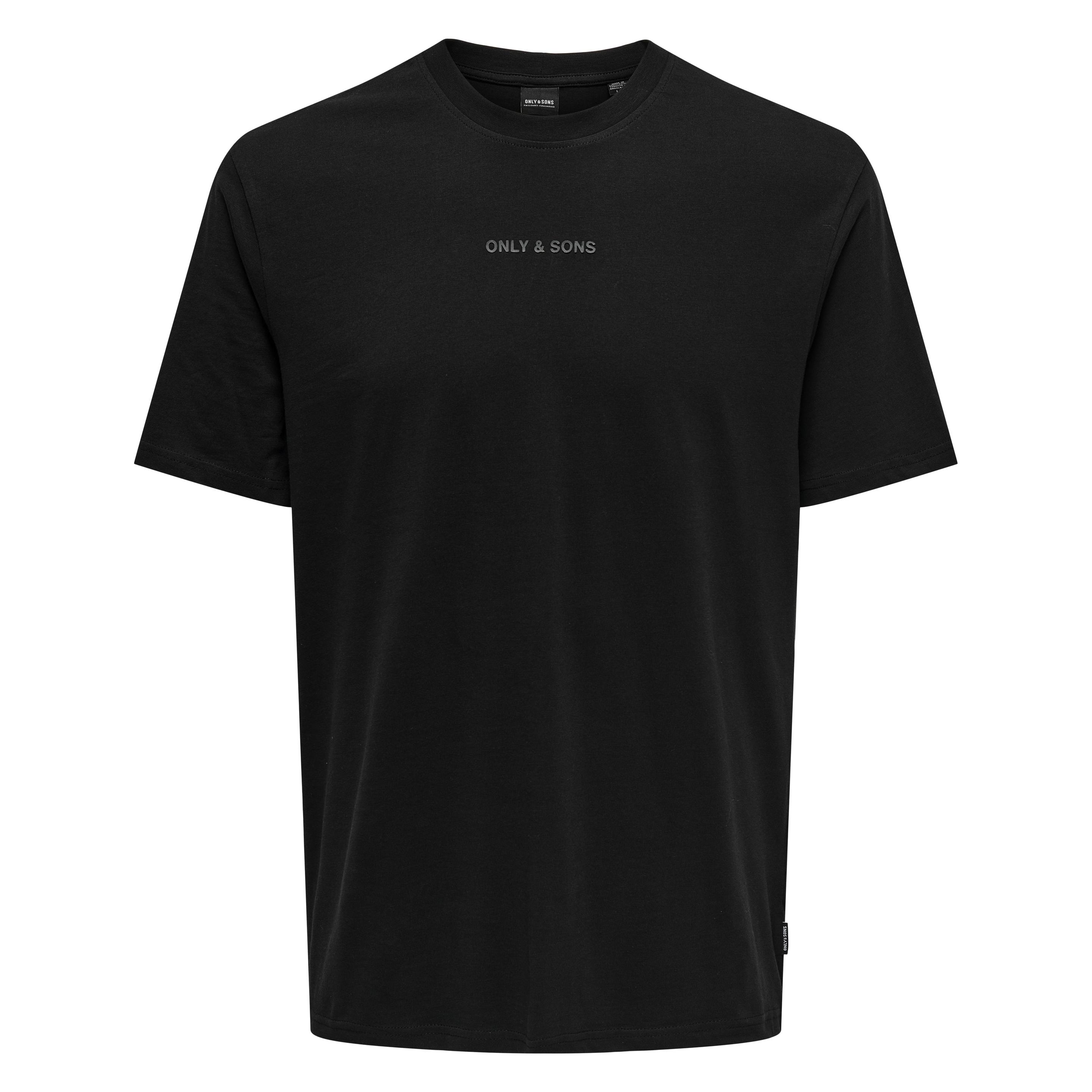 Only & Sons, Herren, Shirts, T-shirt, Schwarz, (S)