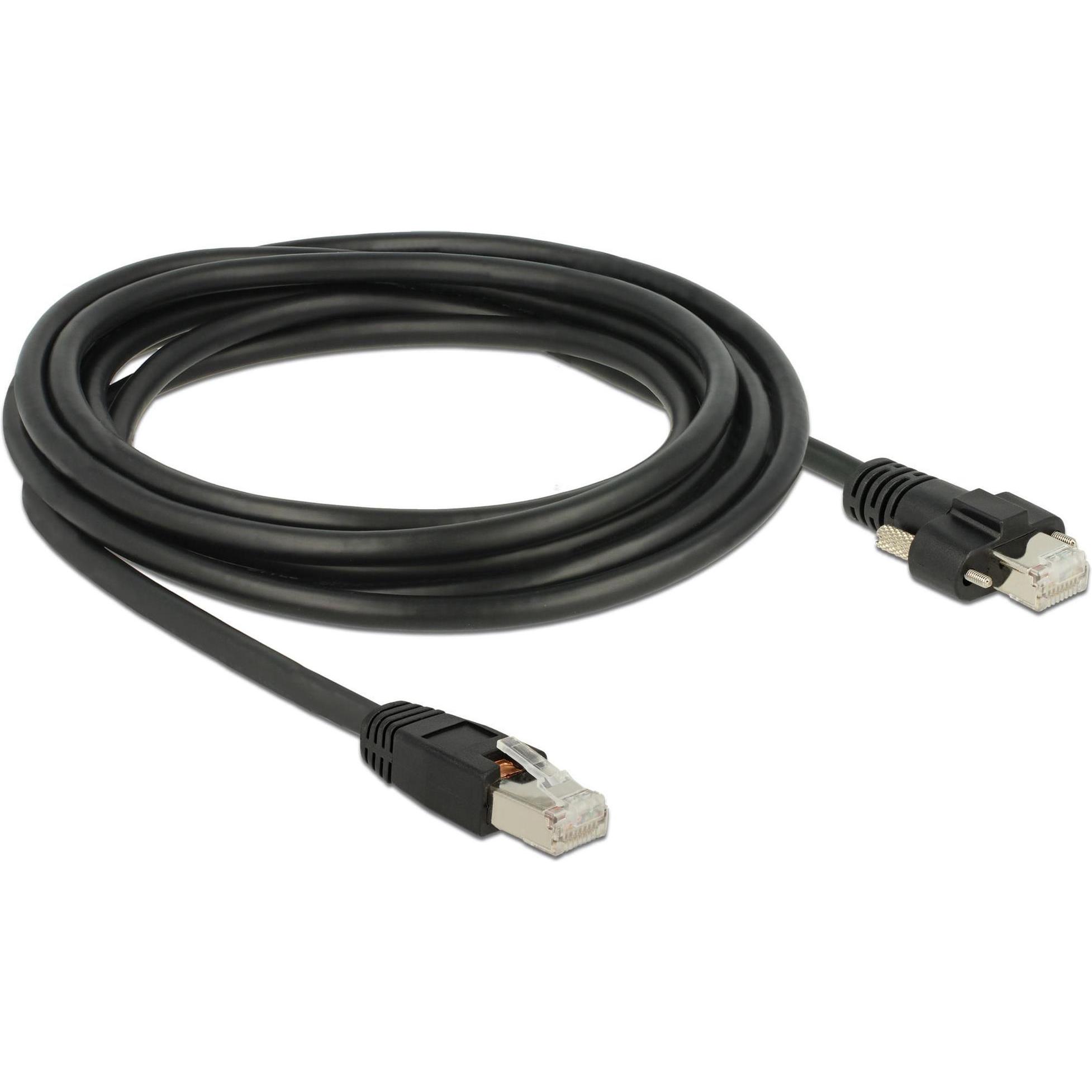 Thumbnail - Delock Patchkabel: S/STP 3m schwarz (S/FTP, CAT6, 3 m), Netzwerkkabel