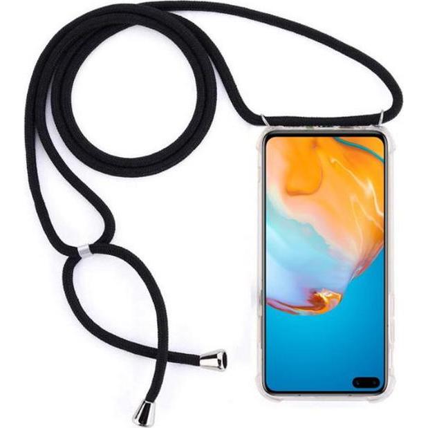 MU Style Hülle zum Umhängen, Handykette, Schwarz, Transparent