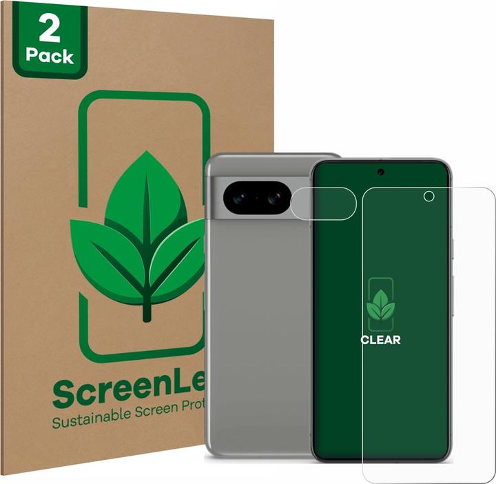 ScreenLeaf Pellicola protettiva sostenibile Pellicola protettiva dello schermo chiara trasparente (2 Pezzo/i, Google Pixel 8)