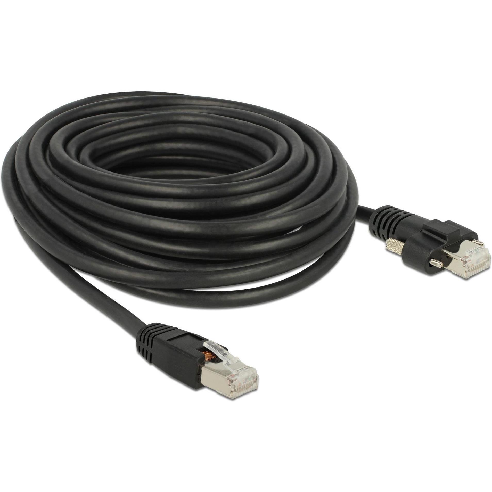 Thumbnail - Delock Patchkabel: S/STP 10m schwarz (S/FTP, CAT6, 10 m), Netzwerkkabel
