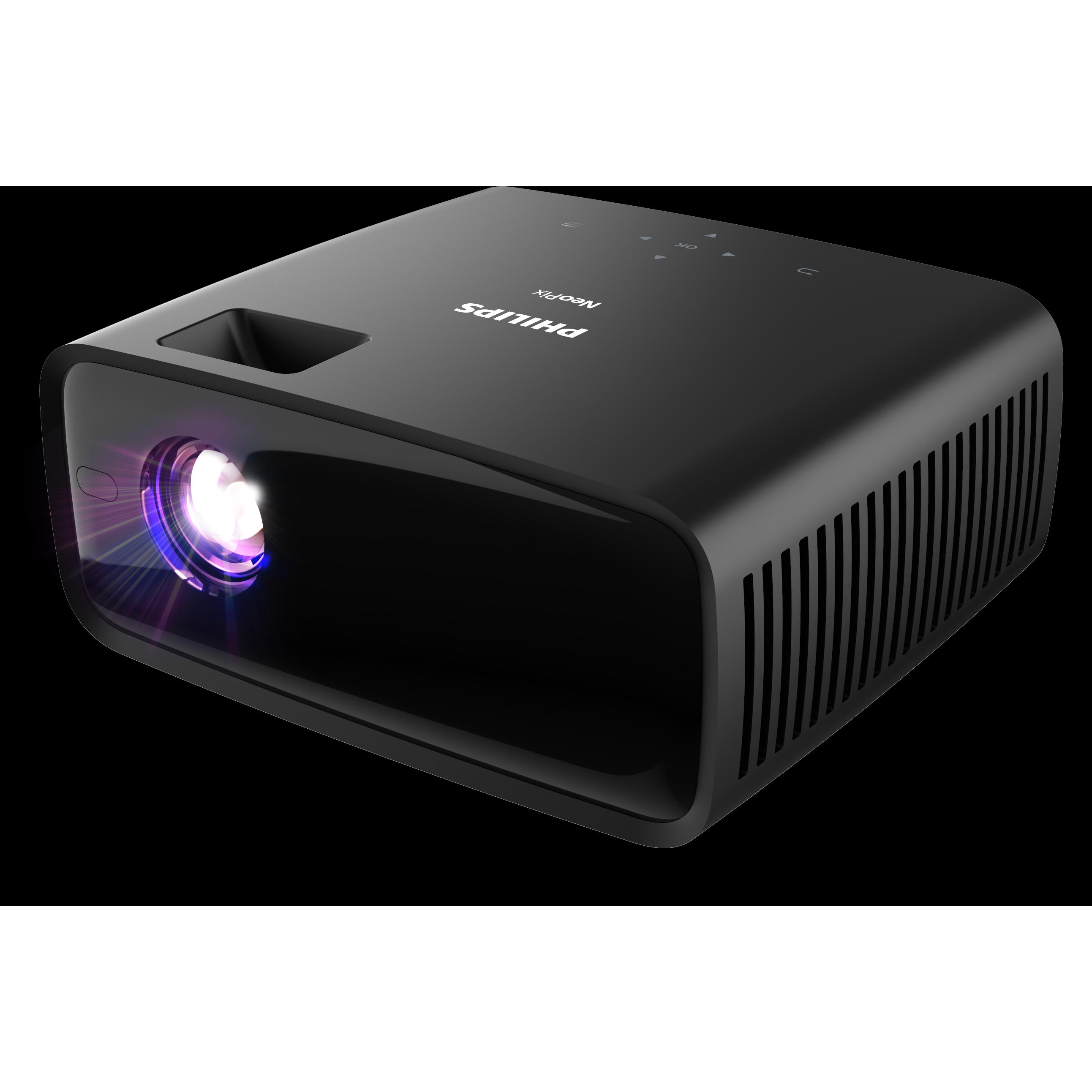 Philips NeoPix 120 (HD, 100 lm, 1.47:1), Beamer, Schwarz