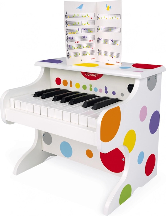 Actual product image Janod My first piano (English, Dutch, German, French, Italian, Spanish)