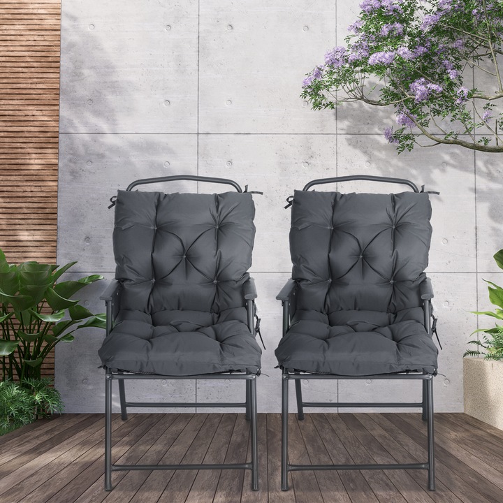 Produktbild Outsunny Stuhlauflage als 2er-Set (98 x 50 x 8 cm)