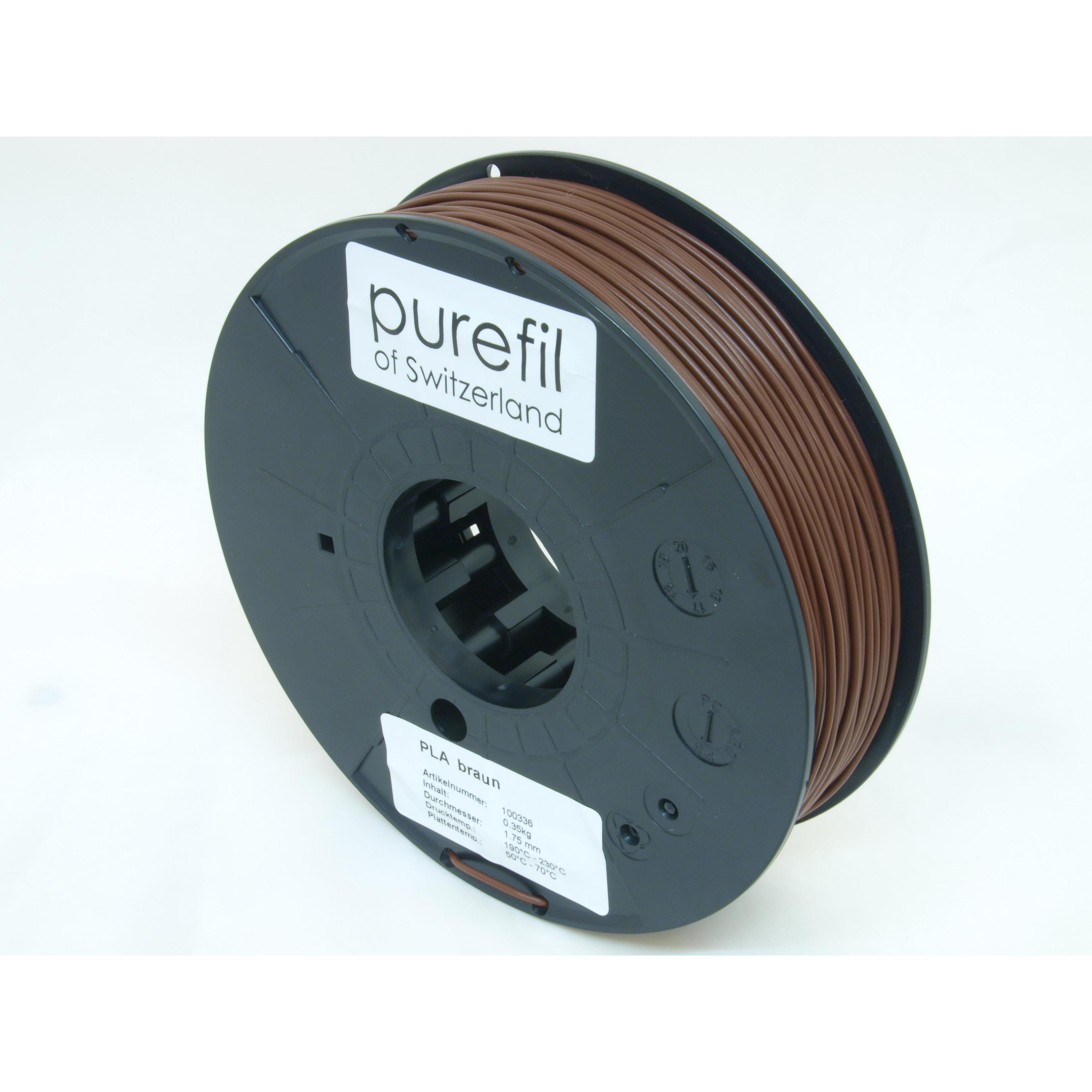 Thumbnail - Purefil Filament (PLA, 1.75 mm, 350 g, Braun), 3D Filament, Braun