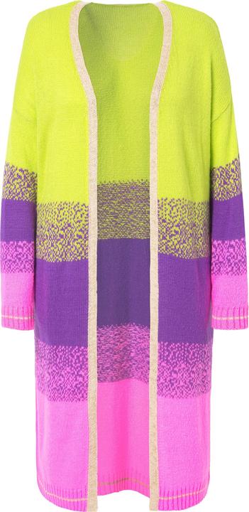 Produktbild Angel of Style Strickjacke, offene Form, Feinstrick, Blockstreifen, Langarm (50)