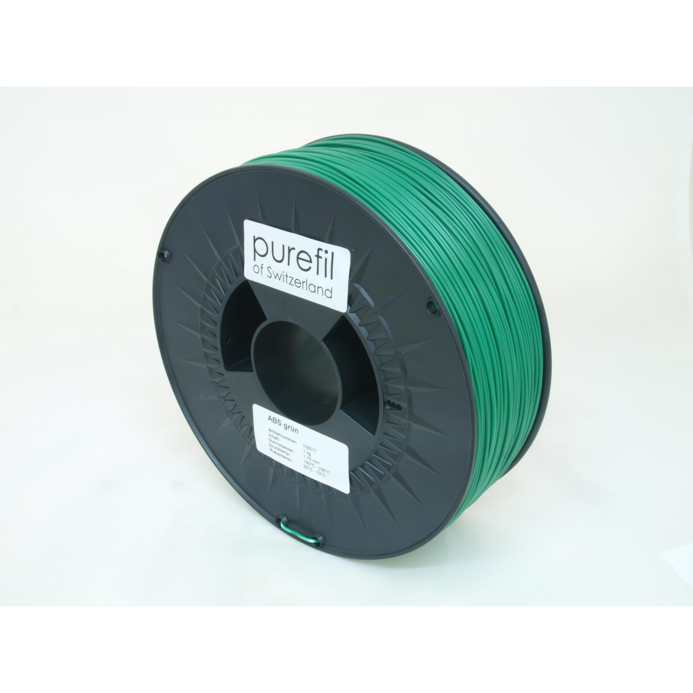 Thumbnail - Purefil Filament (ABS, 1.75 mm, 1000 g, Grün), 3D Filament, Grün