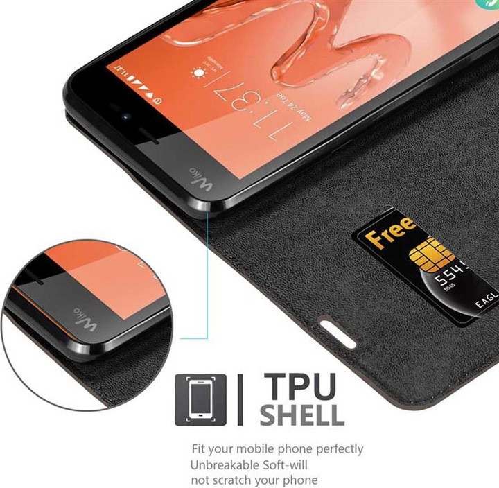 Actual product image Cadorabo Book Invisible Magnet Cover (Wiko Freddy)