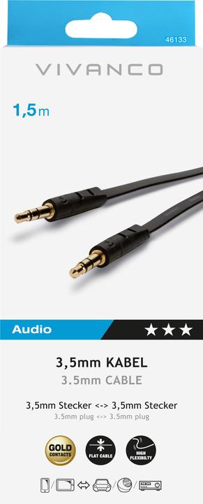 Actual product image Vivanco Audio cable (1.50 m, AUX cable)