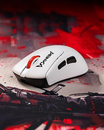 Actual product image Marvo MONKA RAPID Mouse white, 12000DPI, Tri-Mode (Cable, Wireless)