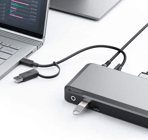 Productafbeelding Alogic PRIME DX2 Universeel Dock w. Du (USB-C, 4 Havens)