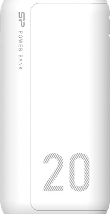 Image du produit Silicon Power GS15 Powerbank Batterie externe 20000 mAh 2x USB 2.1A (SP20KMAPBKGS150W) Baltas (20000 mAh, 74 Wh)