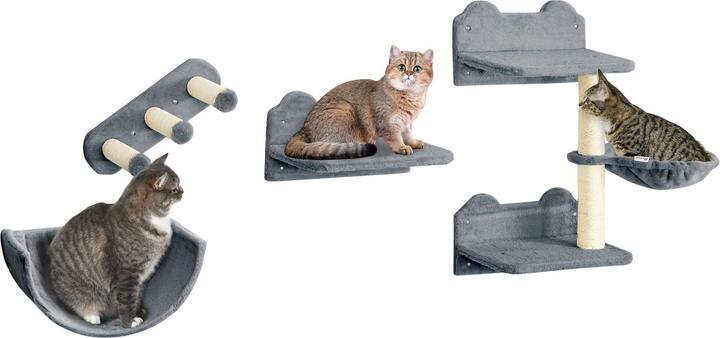 Produktbild PawHut Kletterwand (73 cm, Grau)