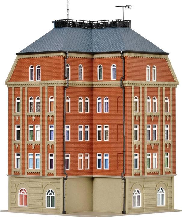 Actual product image Vollmer 43811 H0 corner house castle avenue