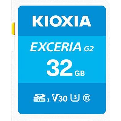 Kioxia Exceria G2 SD Card 32GB (32 GB, microSDHC, U3, UHS-I), Speicherkarte, Blau