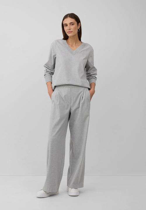 Immagine prodotto s.Oliver Bluse Flanell-Bluse mit Strickkragen und -bündchen (48)