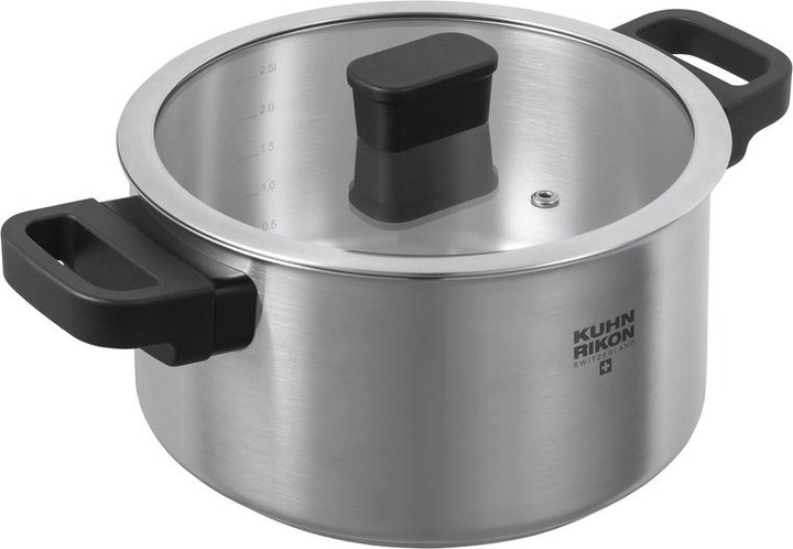 Actual product image Kuhn Rikon Locarno pot 4.0 L · Ø 22 cm (22 cm, Pot, Stainless steel)