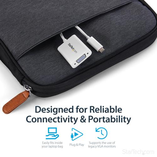 Actual product image StarTech USB-C To VGA Adapter - White (VGA, 1750 cm)