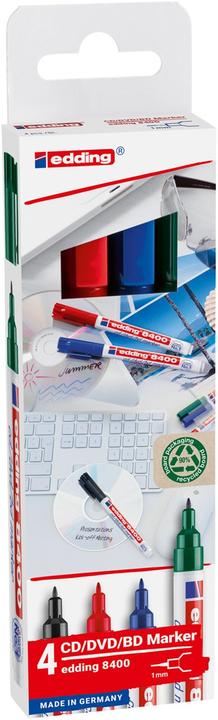 Produktbild Edding 8400 CD-Marker farbsortiert 0,5 - 1,0 mm, 4 St. (Mehrfarbig, 1 mm, 4 x)