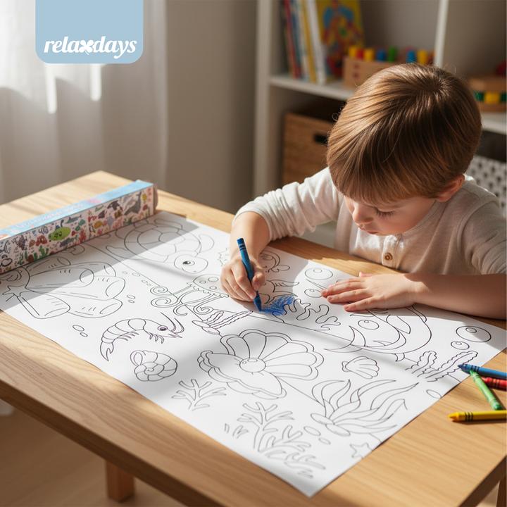 Actual product image Relaxdays 2x colouring roll sheets