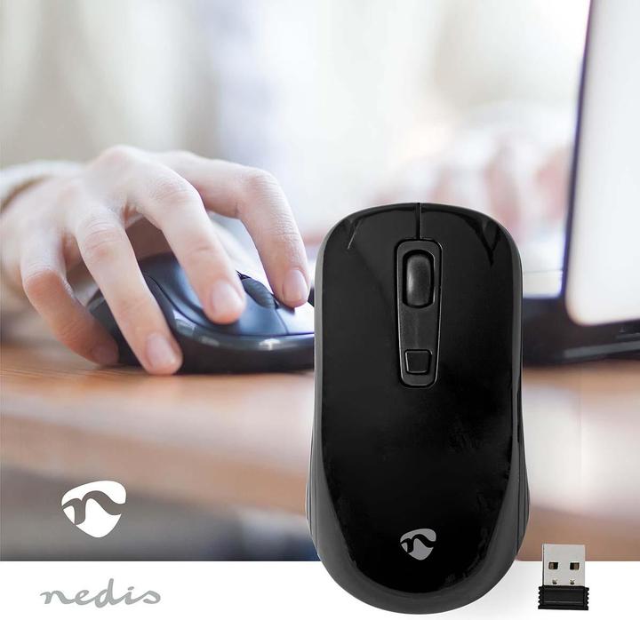 Produktbild Nedis Mouse Drahtlos 800 / 1200 / 1600 DPI Einstellbar DPI Anzahl Knöpfe: 4 Beidhändig (Kabellos)