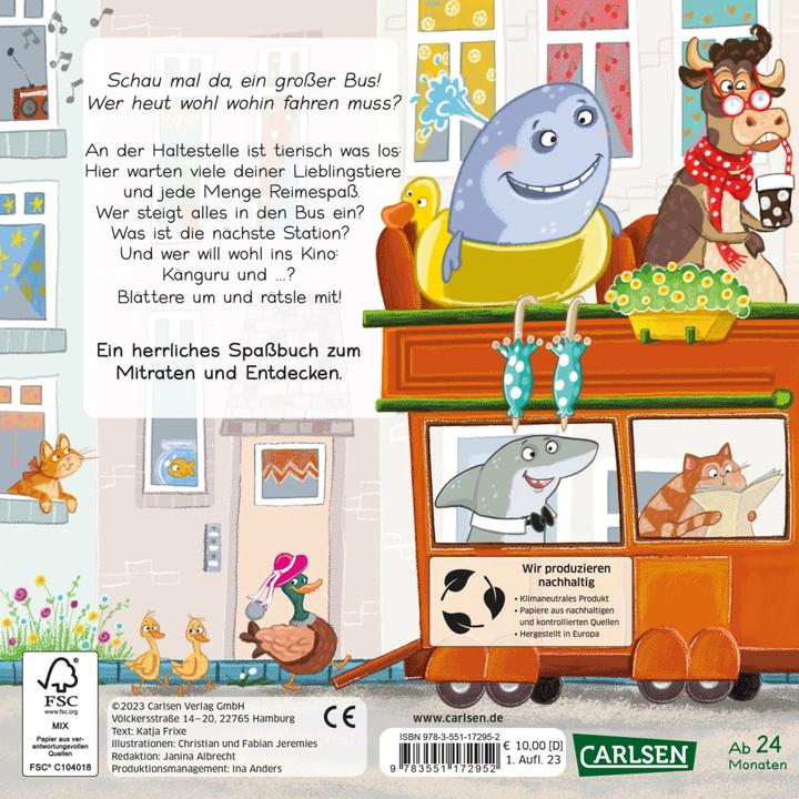 Image du produit Le zèbre, l'hippopotame et la gazelle courent rapidement vers... Arrêt! (Allemand)