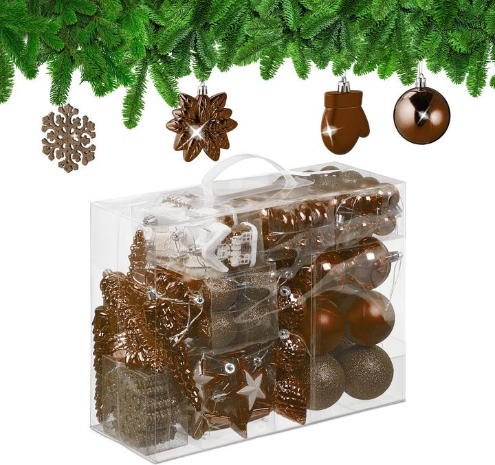 Produktbild Relaxdays 100-tlg. Weihnachtskugeln-Set (100 -teilig)