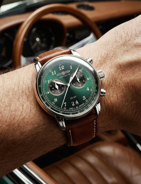 Produktbild Zeppelin LZ127 8684-4 Quartz Žalias (260189) (Chronograph, 40 mm)