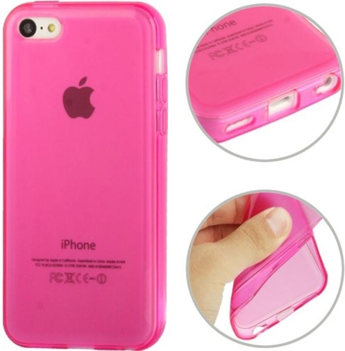 Actual product image König Design Protective cover TPU Case for mobile Apple iPhone 5C Pink (Apple iPhone 5c)