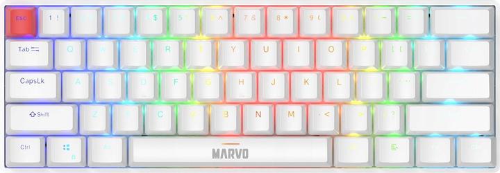 Marvo SABER 61 Tastatur verkabelt (USB) US, weiss mechanische (US, Cable)