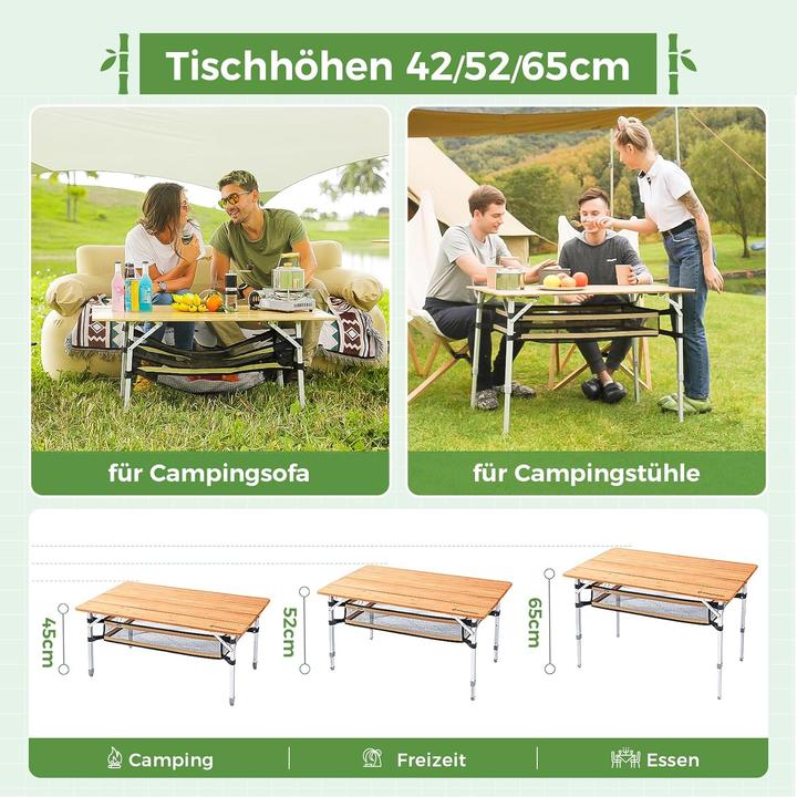 Produktbild Kingcamp Höhenverstellbarer Klapptisch