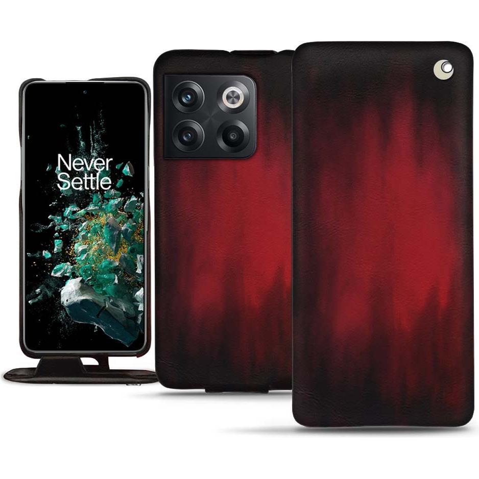 Noreve Lederschutzhülle vertikal (OnePlus 10T), Smartphone Hülle, Rot