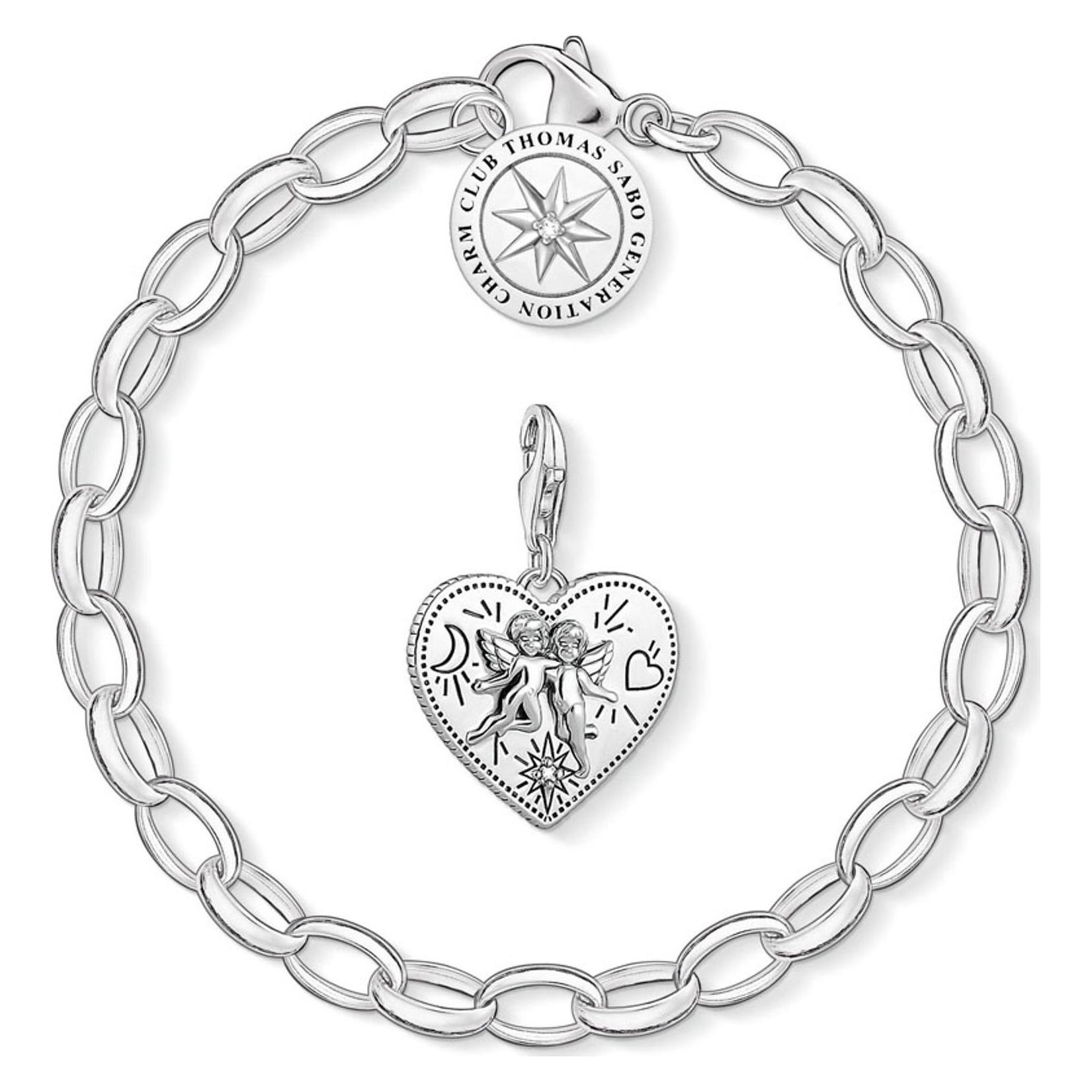 Thomas Sabo, Armschmuck, Charm-Armband, (17 cm, Silber 925, Schmuckstein)