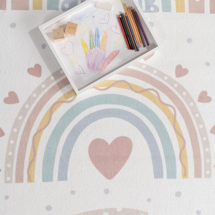 Produktbild Paco Home Regenbogen Mit Herz Motiv (200 x 290 cm)