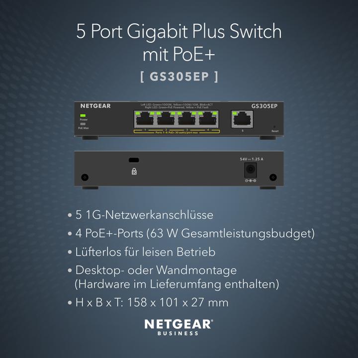Image du produit Netgear GS305EP-100PES (5 Ports)