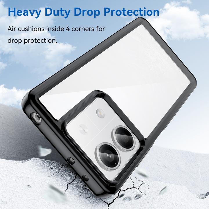 Produktbild Hurtel Outer Space Case mit Gelrahmen für Xiaomi Redmi Note 13 Pro – Schwarz (Xiaomi Redmi Note 13 5G)