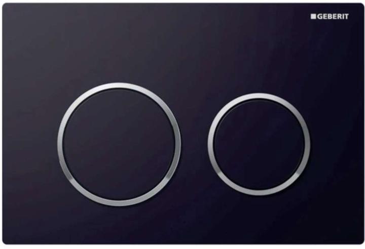 Produktbild Geberit kappa21 - bedieningsplaat, zwart/glanzend chroom