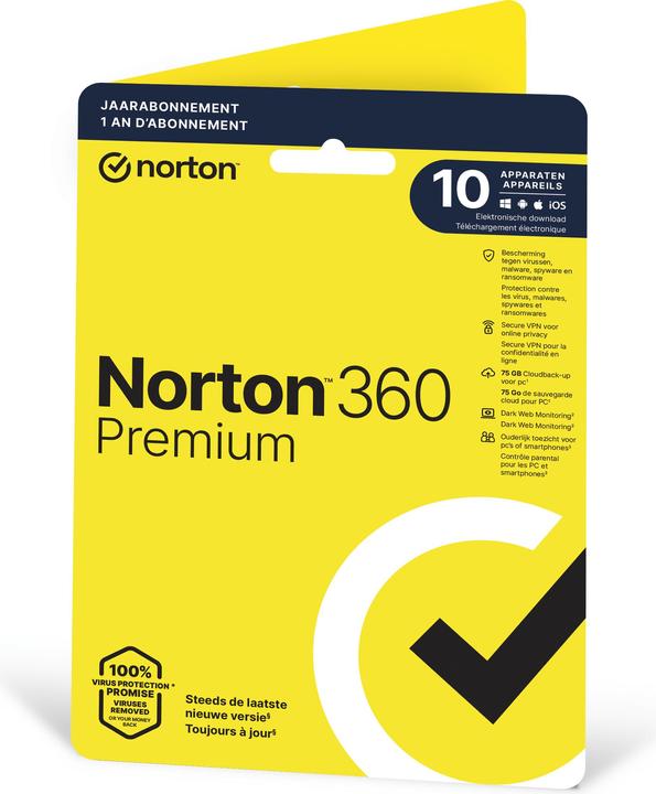 Immagine prodotto NortonLifeLock 360 Premium (1 Utente, 12 mesi)