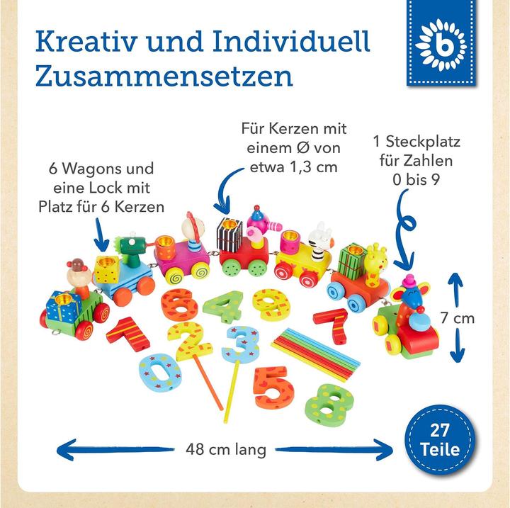 Produktbild Bieco Schiebespielzeug Geburtstagszug
