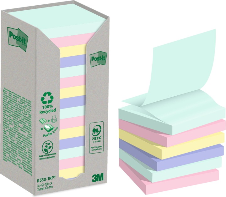 Actual product image Post-it Recycling Notes (76 x 76 mm)