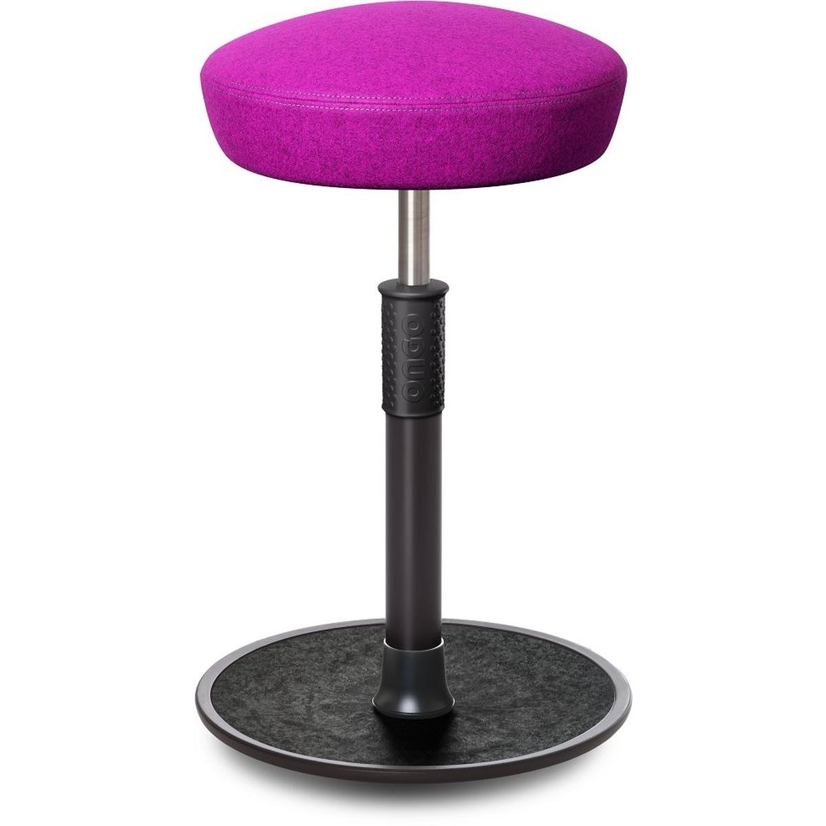 Ongo, Bürostuhl, Sitz- Stehhocker Free Tall Hutsitz kvadrat Divina Mel. Pink schwarz /schwarz