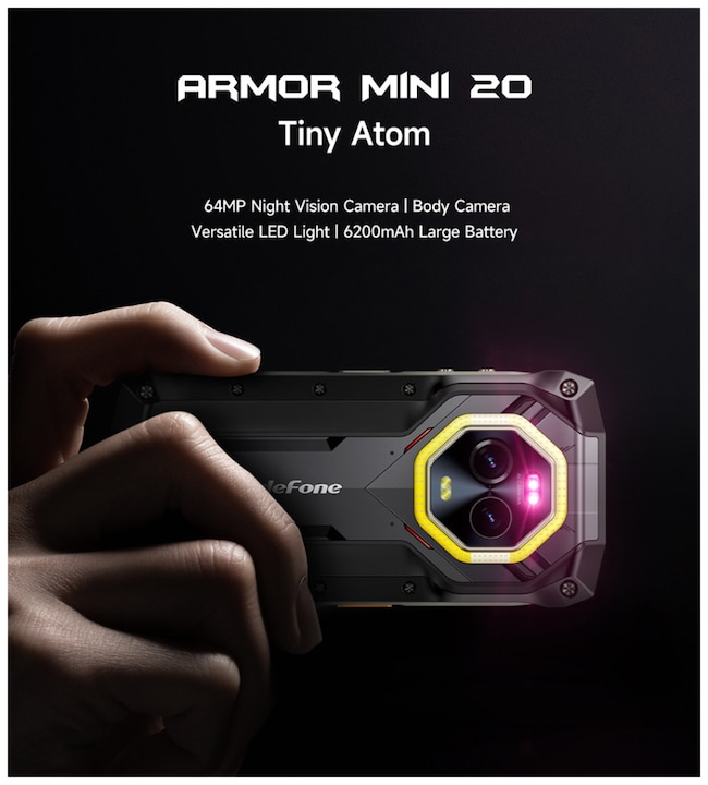 Immagine prodotto Ulefone ARMOR MINI 20 6/256GB BLACK (256 GB, Nero, 4.70", 50 Mpx)