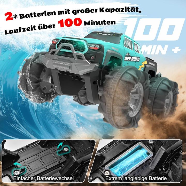 Actual product image Sivqike Amphibisches RC Auto mit Gestensteuerung & LED (RTR Ready-to-Run)